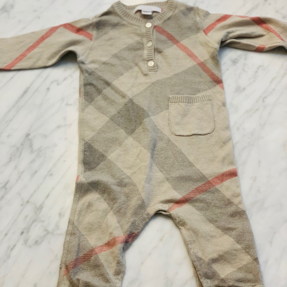 Burberry Baby Cashmere Romper 9m
